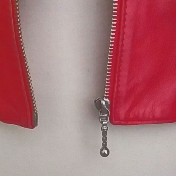 Michael Hoban North Beach Leather Red Motorcycle Jacket Vintage 80s 90s - Picture 6 of 16